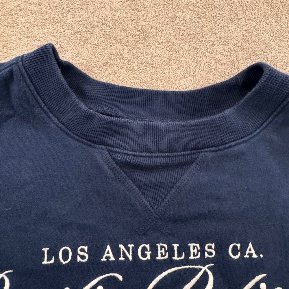 Pacific Palisades Athletic Club Navy Sweatshirt Coastal Preppy Hamptons Cozy SzM - Picture 5 of 7